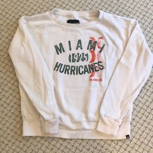 University of Miami Hurley crewneck sweatshirt